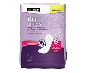 Free Feminine Care Thin Liners From DG Health
