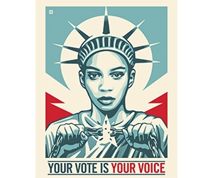 Free ”Your Vote Is Your Voice” Sticker