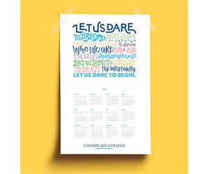 Free 2021 Wall Calendar From Champlain College