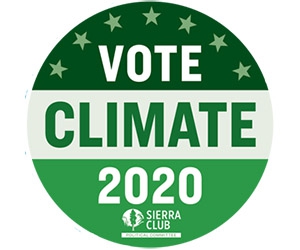 Free ”Vote Climate 2020” Sticker