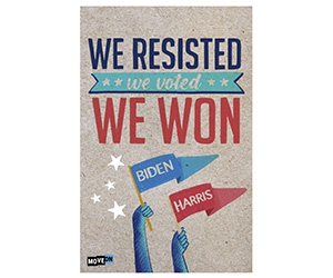 Free ”We Resisted, We Voted, We Won” Sticker