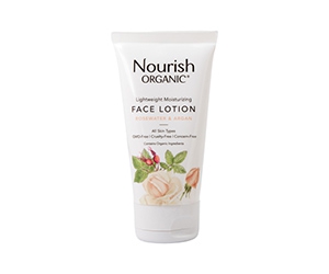 Free bottle of Nourish Organic Lightweight Moisturizing Face Cleanser