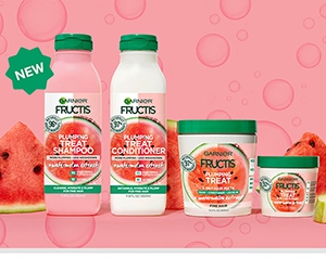 Win Garnier Fructis Plumping Treat + Watermelon Extract Shampoo And Conditioner