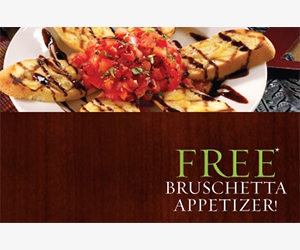 Free Bruschetta Appetizer At Zio's