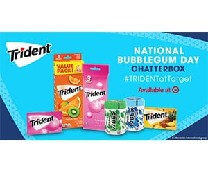 Free Trident Gum and Chew For National Bubblegum Day