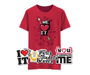 Free ”We Love IT” T-shirt And Sticker Pack