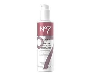 Free No7 Restore And Renew Dual Action Cleansing Lotion