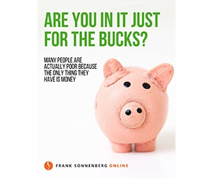 Free Cheat Sheet: ”Are You in It Just for the Bucks?”