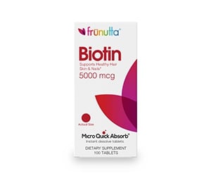 Free bottle of Biotin 5,000mcg