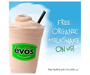 Free Organic Milkshake At EVOS
