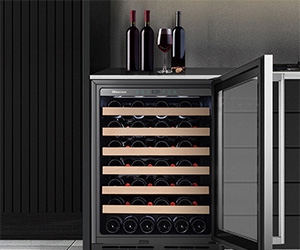 Free Hisense 54-Bottle Freestanding Or Built-In Stainless Steel Wine Cooler