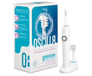 Free Oscill8 Rechargeable Power Toothbursh or a Interplak By Conair Rechargeable Water Jet