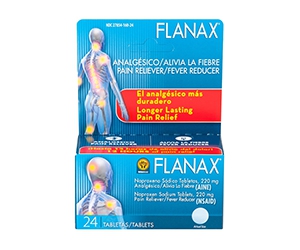 Free sample of Flanax Pain Reliever Tablets