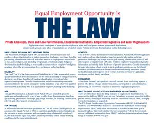 Free ”EEO is the Law” Poster