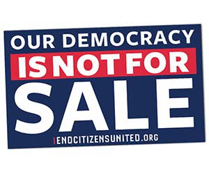 Free ”Democracy Is Not For Sale” Sticker