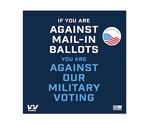 Free VoteVets Support Military Voting Sticker