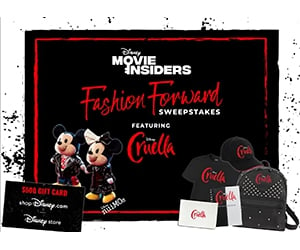 Win $500 Disney Gift Card, Plush Toys, Outfits, And More In Cruella Style