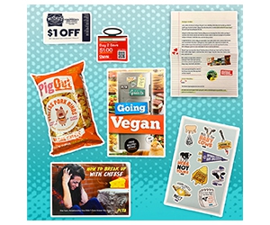 Free SOS Breakup Box With Vegan Cheese Rings, Stickers, Coupons And More