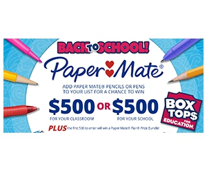 Win Paper Mate Prize Bundle + $500 For Your Classroom Or School