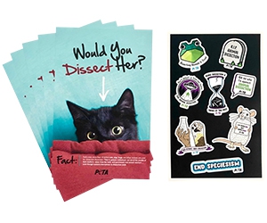 Free ”Stop Animal Dissection” Stickers From Peta