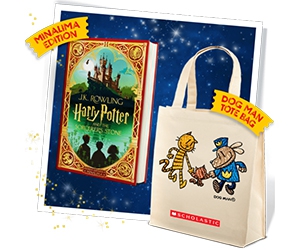 Free Tote Bag From Dog Man And Harry Potter And The Sorcerer’s Stone Book Copy