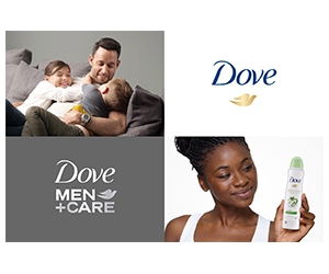 Free Dove Dry Spray Antiperspirants For Men And Women