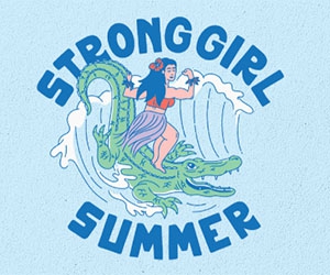 Free Strong Girl Summer Sticker