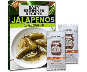 Free Smokin' Dave's Jalapeno Garlic Sauce Recipe Book Sample